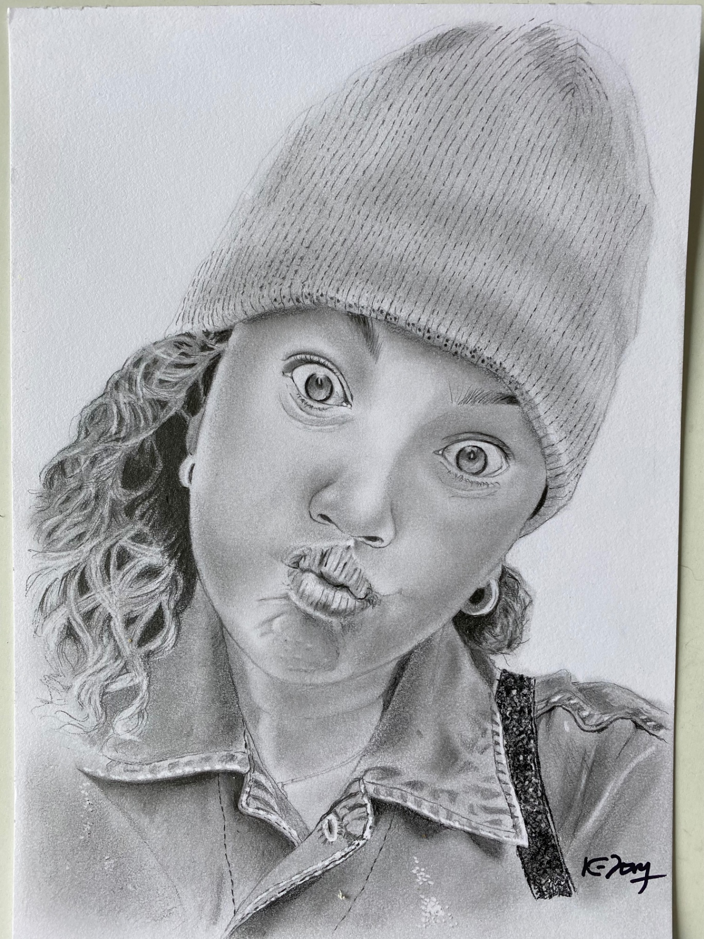 Bonnet — Graphite sur papier