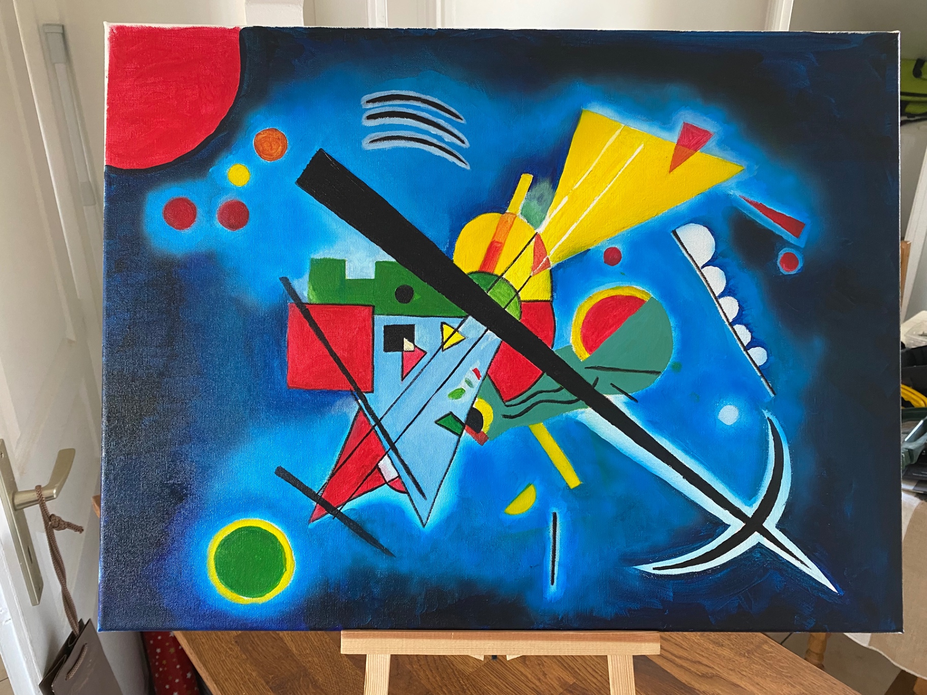 Inspiration Kadenski - Composition bleue — Acrylique sur toile