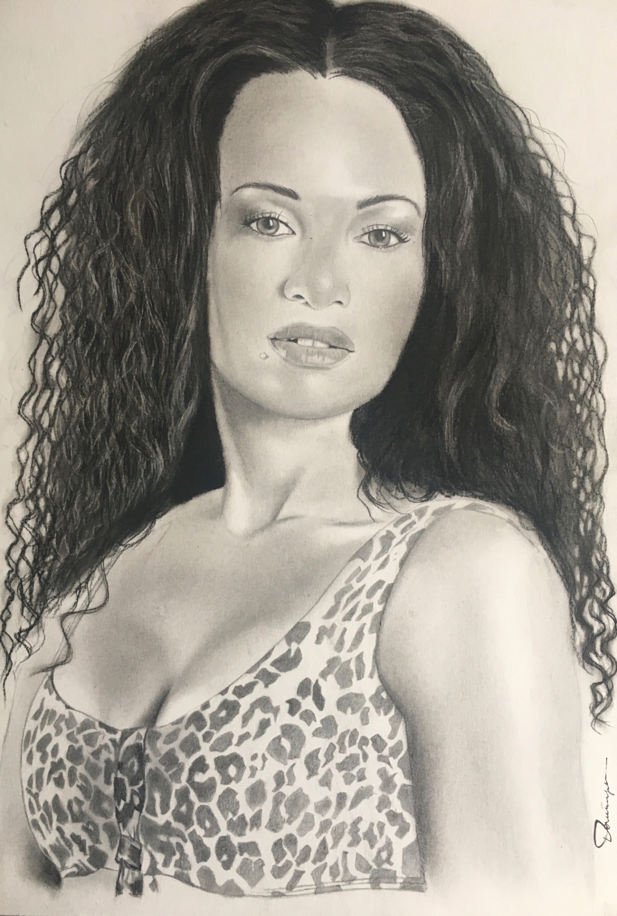 Jenny — Graphite et fusain sur papier